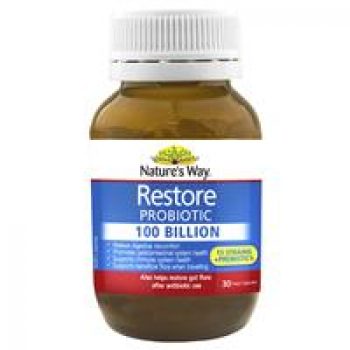 Nature’s Way Restore Probiotic 100 Billion 30 Capsules NEW