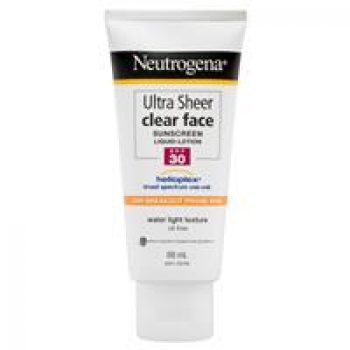 Neutrogena Ultra Sheer Clear Face Sunscreen Liquid-Lotion SPF 30 88mL