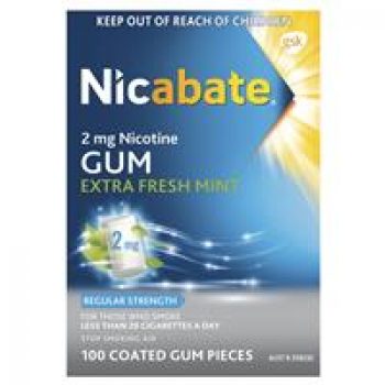Nicabate Gum 2mg Extra Fresh 100 Pieces