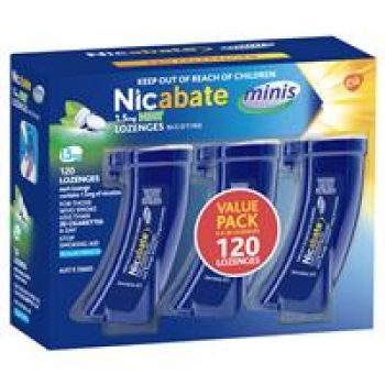 Nicabate Minis 1.5mg 120 Lozenges Exclusive Size