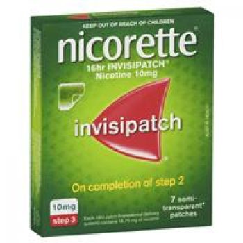 Nicorette Quit Smoking 16hr Invisipatch 10mg 7 Patches