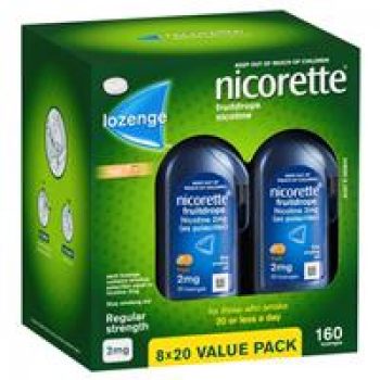 Nicorette Quit Smoking Cooldrops Fresh Fruit Lozenges 2mg 160 Pieces