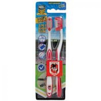 NRL Toothbrush St George Illawarra Dragons 2 Pack