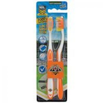 NRL Toothbrush Wests Tigers 2 Pack
