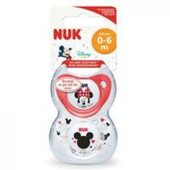 Nuk Mickey Mouse Silicone Soother 0-6 Months 2 Pack