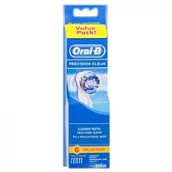 Oral B Precision Clean Replacement Electric Toothbrush Heads Value 6 Pack