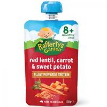 Raffertys Garden 8+ Months Red Lentil Carrot & Sweet Potato 120g