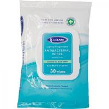 Real Care Antibacterial Wipes 30 Pack