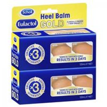 Scholl Eulactol Heel Balm Gold 120ml Twin Pack