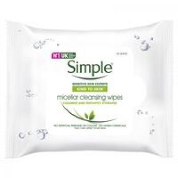 Simple Kind To Skin Facial Wipes Micellar 25 Wipes