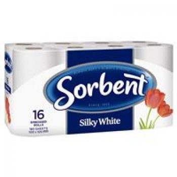 Sorbent Toilet Tissue Silky White 16 Pack