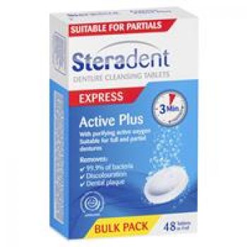 Steradent Active Plus Denture Cleansing 48 Tablets