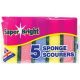 Super Bright Sponge Scourers 5 Pack