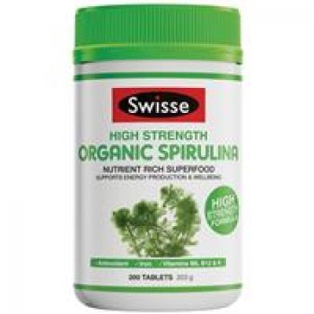 Swisse Organic Spirulina 1000mg 200 Tablets