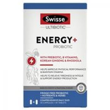 Swisse Ultibiotic Energy + Probiotic 30 Capsules + 30 Tablets