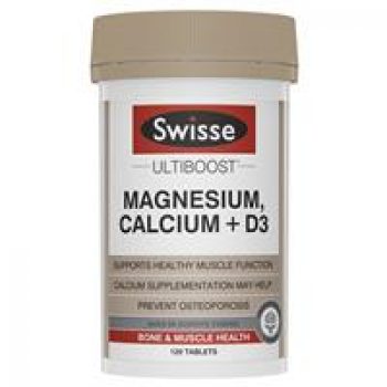 Swisse Ultiboost Magnesium Calcium + Vitamin D 120 Tablets