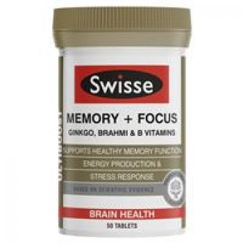 Swisse Ultiboost Memory + Focus 50 Tablets