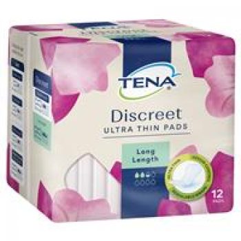 Tena Pad Discreet UltraThin Long Length 12 Pack