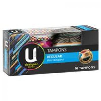 U By Kotex Designer Series Slim Tampons Regular 16 Pack