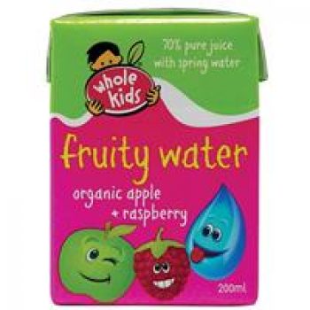 Whole Kids Organic Fruity Water Apple & Raspberry 200ml